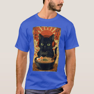 Cat Gamer Gifts Men Anime Kawaii Funny Gaming Head T-Shirt