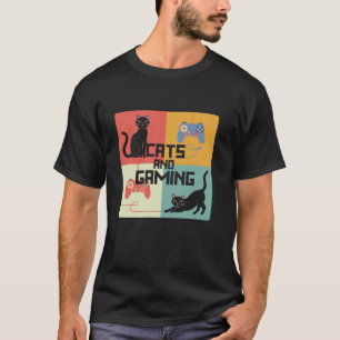 Cat Gamer Kitty Meow Animal Pet Gaming Video Game T-Shirt