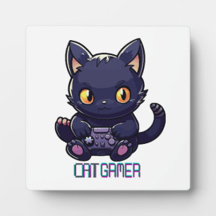 Cat Gamer Plaque
