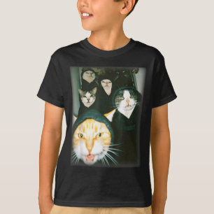Cat Gang Meme Funny Chaotic Cats Unhinged Feline H T-Shirt