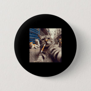 Cat Gangster Street Cats Selfie Funny Meme Humor M 6 Cm Round Badge