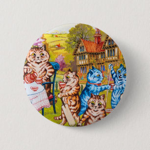 Cat Garden Party 6 Cm Round Badge