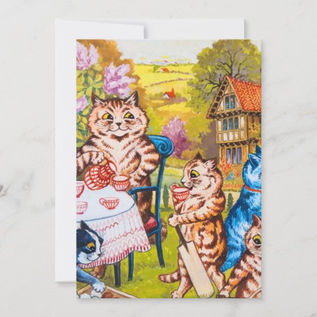 Cat Garden Party Invitation (Front)