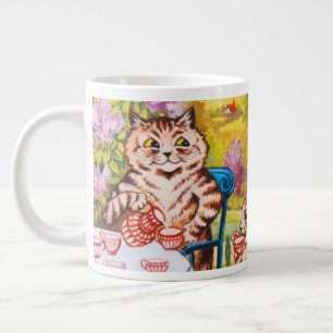 Cat Garden Party Large Coffee Mug