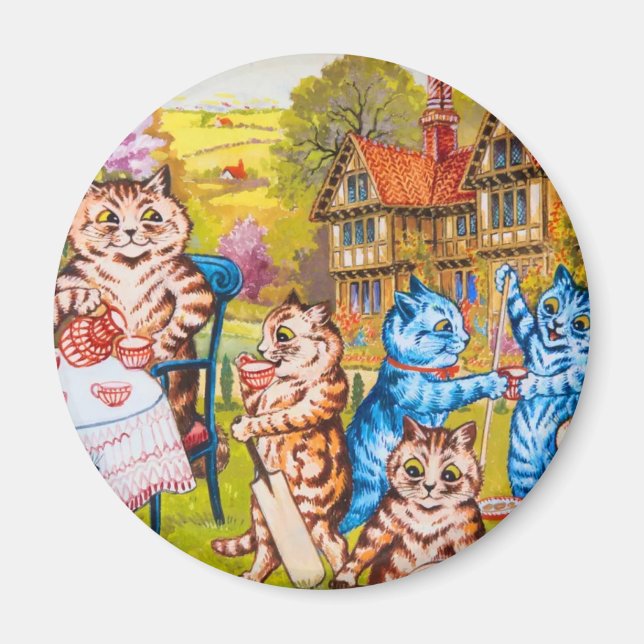 Cat Garden Party Magnet (Front)