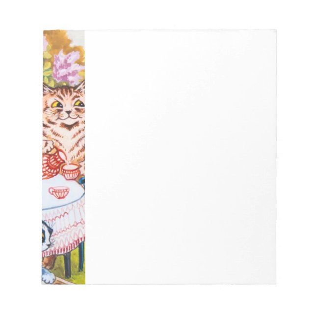 Cat Garden Party Updated Notepad (Front)