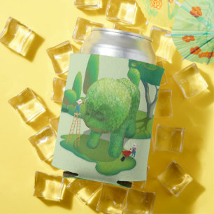 Cat Gardeners and Green Animal Bush Can Cooler