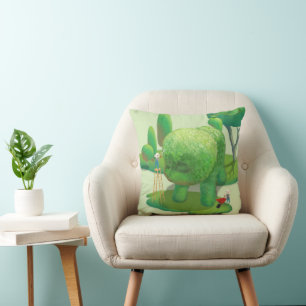 Cat Gardeners and Green Animal Bush Cushion