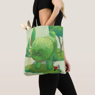 Cat Gardeners and Green Animal Bush Tote Bag