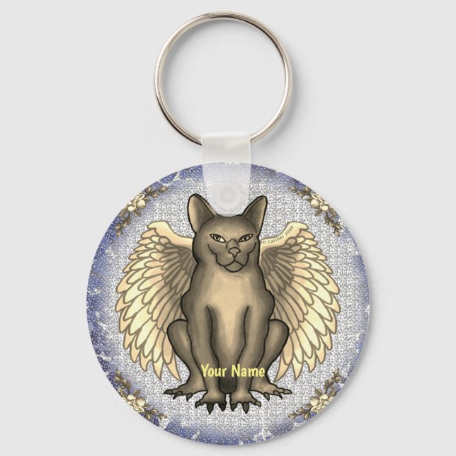 Cat gargoyle Keychain  (Front)