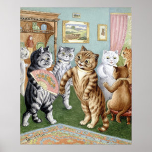 Cat Gathering, Louis Wain Poster