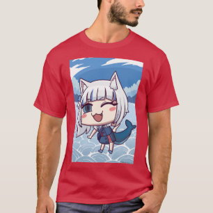 Cat Gawr Gura in FGO April Fools Style T-Shirt