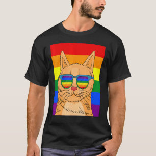   Cat Gay Pride Cute Lgbt Animal Pet   T-Shirt