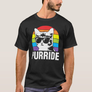 Cat  Gay Pride Rainbow Ally Proud LGBTQ Gender Equ T-Shirt