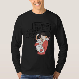 Cat Gen Z Nihilism Existential Crisis Dank Meme T-Shirt