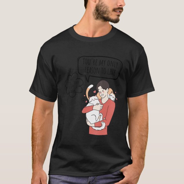 Cat  Gen Z  Nihilism Existential Crisis Dank Meme T-Shirt (Front)