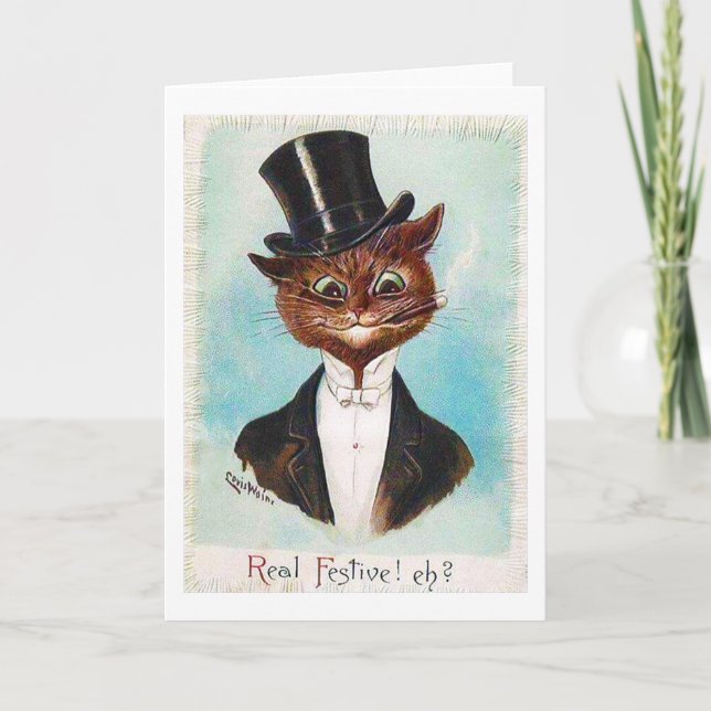 Cat Gentleman, Louis Wain Card (Front)