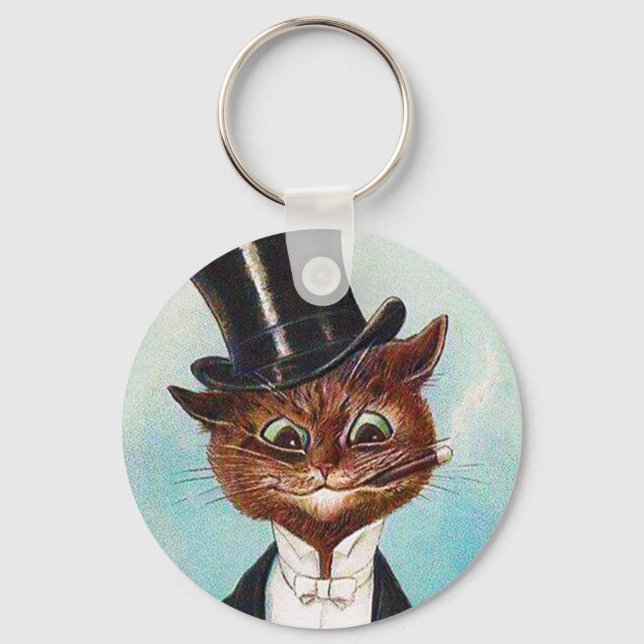 Cat Gentleman, Louis Wain Key Ring (Front)