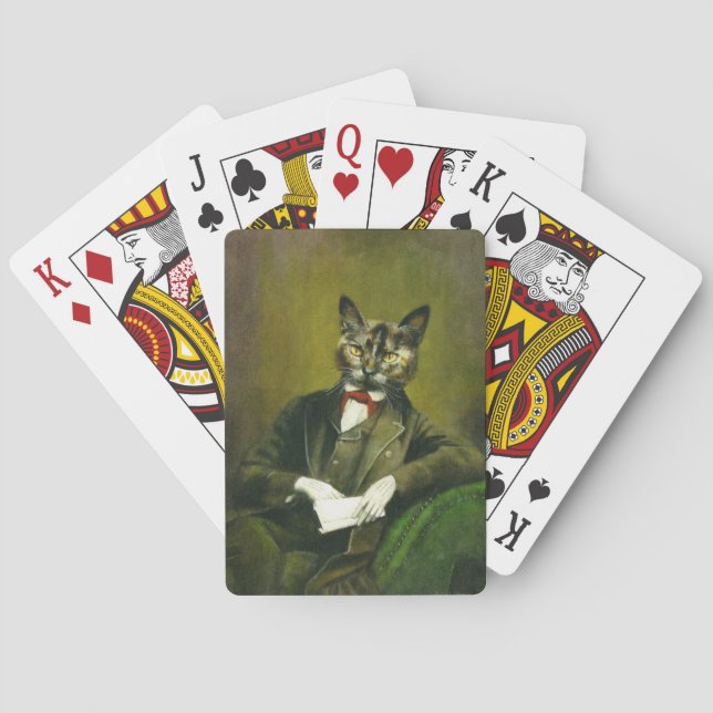  Cat Gentleman Playing cards (Back)