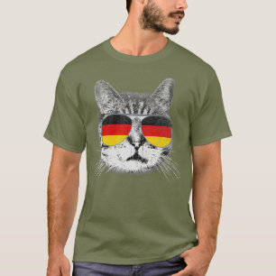 Cat Germany German Flag Country Retro Funny Top