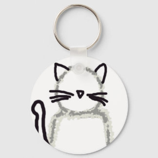 Cat Ghost Avatar Key Ring