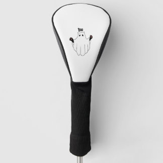 Cat Ghost Boo Halloween Funny Spooky Black Cat  Golf Head Cover