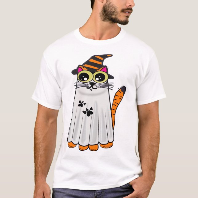 Cat Ghost. Oversized T-Shirt (Front)