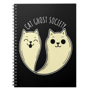 Cat Ghost Society Spooky Funny Pet Halloween Notebook