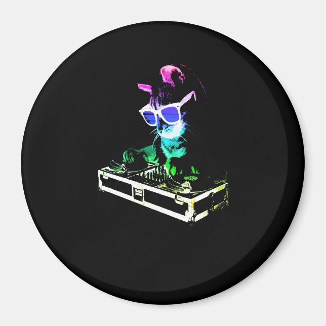 Cat Gift | Cat DJ Really Cool Magnet (Front)