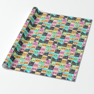 Cat Gift   Cute Kawaii Cat Pattern Wrapping Paper