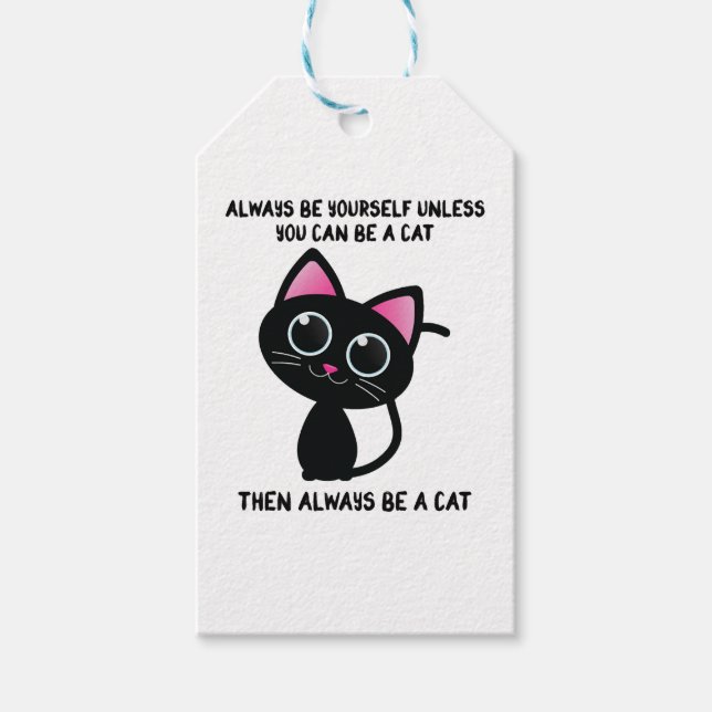 Cat Gifts Quote Gift Tags (Front)