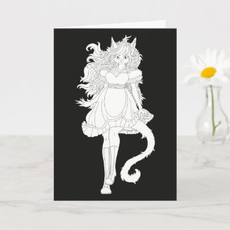 Cat Girl Card