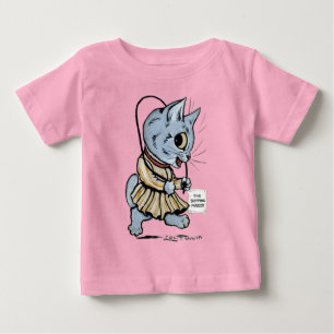 Cat girl, Louis Wain Baby T-Shirt