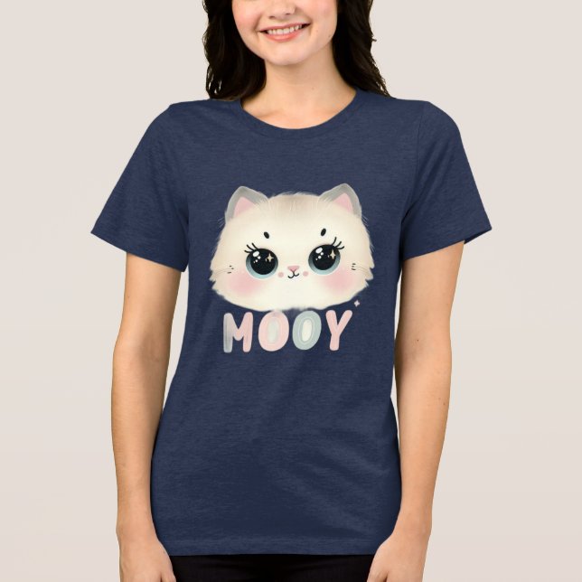 cat girs tee shirt for girs and women (Front)