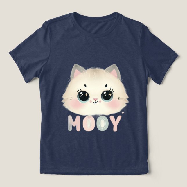 cat girs tee shirt for girs and women (Design Front)