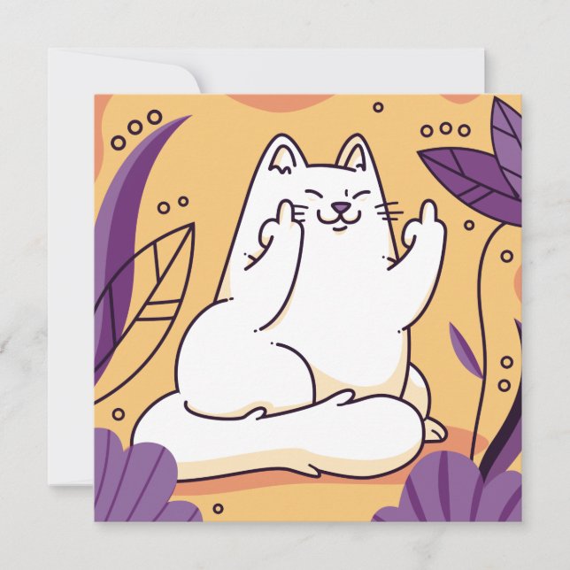 Cat giving the finger (Front)