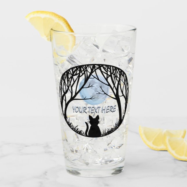 Cat Glasses Personalised Cat Lover Glasses (Front Ice)