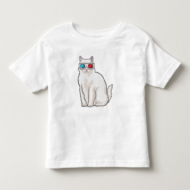 Cat Glasses Toddler T-Shirt (Front)
