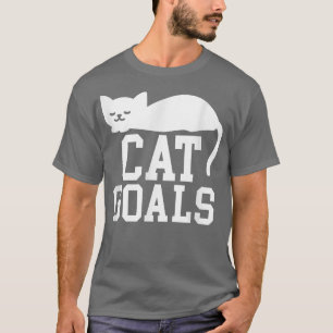 Cat Goals Sleep Funny Cat Tee