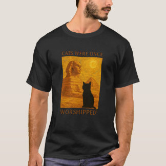 Cat God Worshipped Ancient Egypt Sphinx Funny Cat  T-Shirt