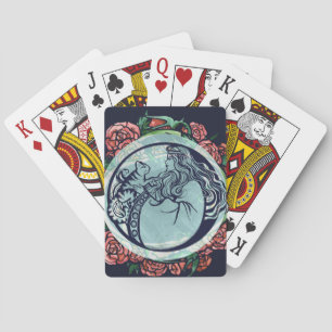 Cat Goddess Rose Playing Cards