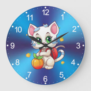 Cat Going To School-85241 Large Clock