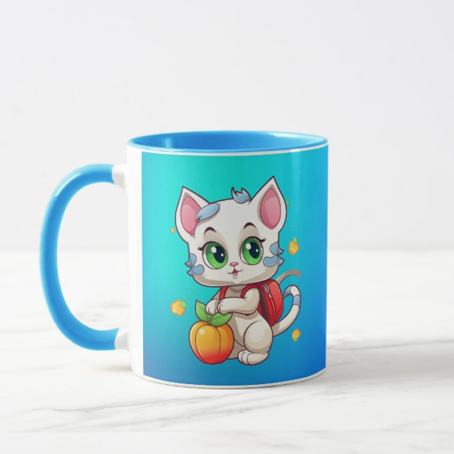 Cat Going To School-85241 Mug (Left)