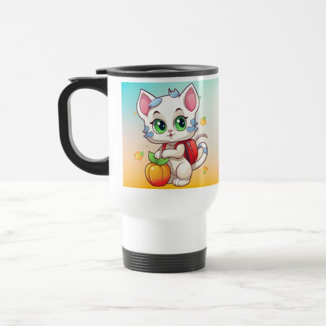 Cat Going To School-85241 Travel Mug (Left)