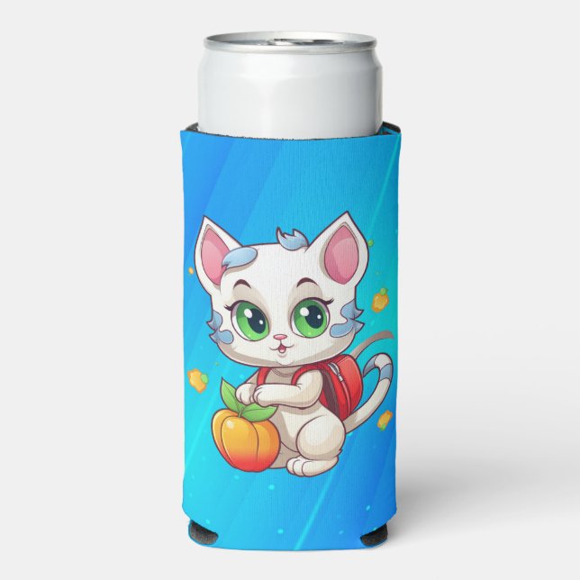 Cat Going To School - Cat School-85241 Seltzer Can Cooler (Seltzer Front)