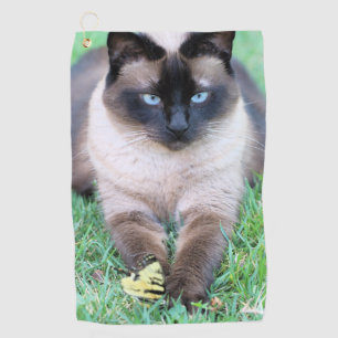 Cat golf towel