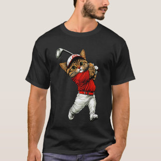 Cat Golfer Long Sleeve T-Shirt