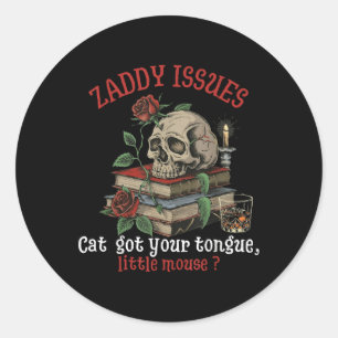 Cat Got Your Tongue Little Mouse Zade Meadows Book Classic Round Sticker