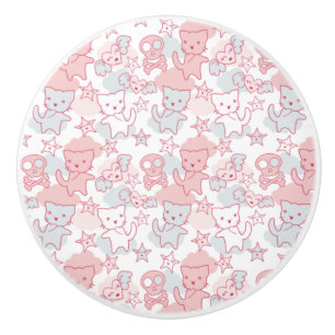 Cat Goth Skull Japanese Style Kawaii Heart Cloud Ceramic Knob