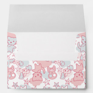 Cat Goth Skull Japanese Style Kawaii Heart Cloud Envelope